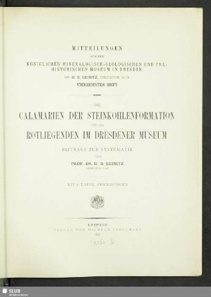 14.1898: Mittheilungen aus dem Königlichen Mineralogisch-Geologischen und Prähistorischen Museum in Dresden