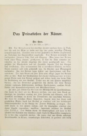 Das Privatleben der Römer