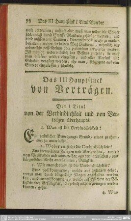 Das III Hauptstuck von Verträgen