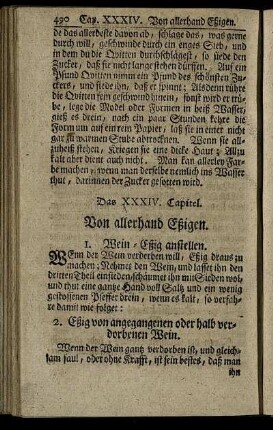 Das XXXIV. Capitel. Von allerhand Eßigen.