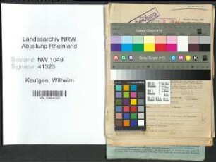 Entnazifizierung Wilhelm Keutgen , geb. 24.01.1895 (Stellvertretender Amtsarzt)