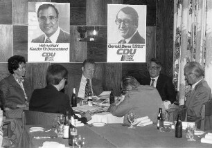 Pressekonferenz des CDU-Kreisvorstands im Parkhotel zur Bundestagswahl am 3. Oktober 1976