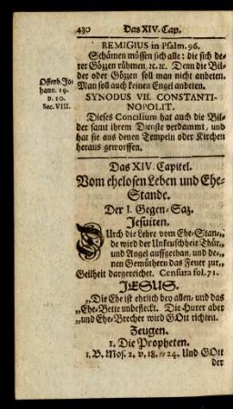 Das XIV. Capitel. Vom ehelosen Leben und Ehe-Stande