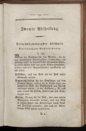Drey und zwanzigster Abschnitt. - Fünfundzwanzigster Abschnitt.