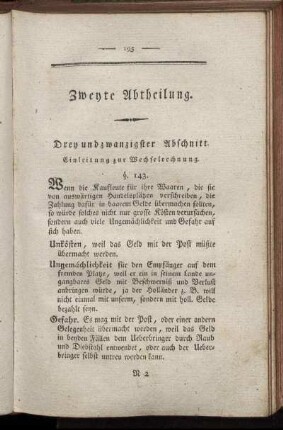 Drey und zwanzigster Abschnitt. - Fünfundzwanzigster Abschnitt.