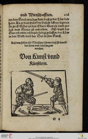 Von Kunst vnnd Kuenstlern