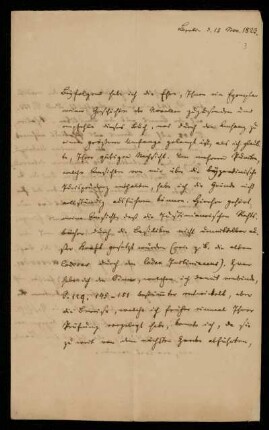 3: Brief von Friedrich August Biener an Gustav Hugo, Berlin, 15.11.1823