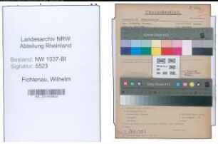 Entnazifizierung Wilhelm Fichtenau , geb. 22.06.1900 (Inspektor)