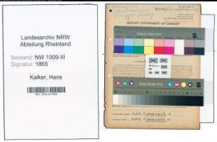 Entnazifizierung Hans Kalker , geb. 06.09.1905 (Klempnermeister)