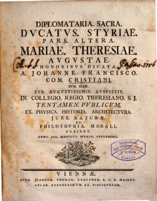 Diplomataria sacra ducatus Styriae, 2