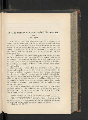 Over de werking van zeer verdund Salpeterzuur