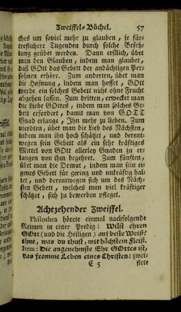 Achtzehender Zweiffel. - Zwey und dreyssigster Zweiffel.