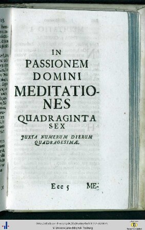 In passionem domini meditationes quadraginta sex