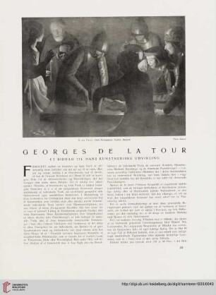 Georges de la Tour : et bidrag til hans kunstneriske udvikling