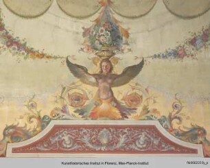 Freskendekoration mit Allegorien der vier Erdteile, Grotesken und Ornamente sowie der Ceres
