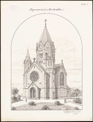 Evangelische Landkirche: Perspektivische Ansicht