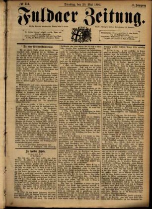 Ausgabe vom Dienstag, den 20. Mai 1890.