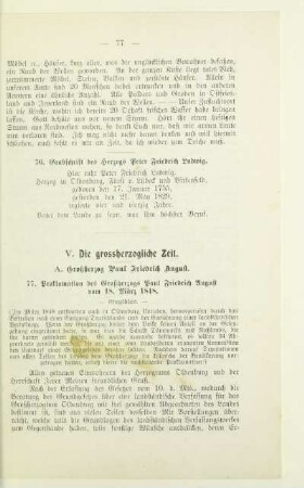 V. Die grossherzogliche Zeit