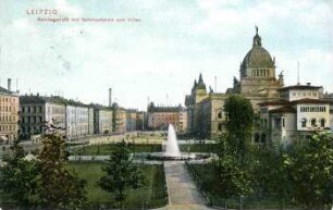Leipzig: Reichsgericht mit Schmuckplatz und Villen