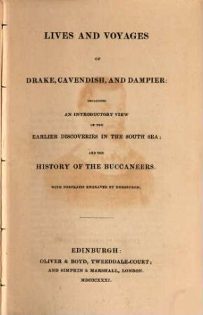 Lives and Voyages of Drake, Cavendish and Dampies
