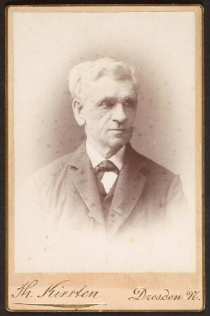 Porträt Friedrich Wagner : Foto-/Bildersammlung Stenografische Sammlung. Porträt Friedrich Wagner. Photographie (1883; T. Kirsten). Dresden: SLUB P a 0891