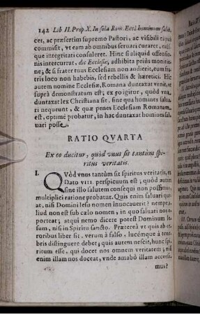 Ratio Quarta. Ex eo ducitur,quod unus sit tantum spiritus veritatis