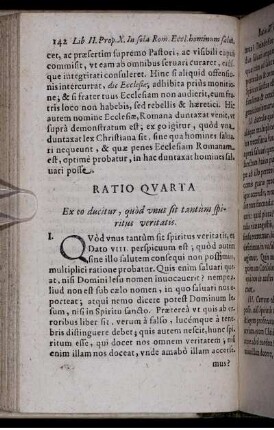 Ratio Quarta. Ex eo ducitur,quod unus sit tantum spiritus veritatis