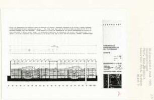 Großkraftwerk, Berlin-Hakenfelde (Diplomarbeit bei Bernhard Hermkes): Turbinenhalle, Kondensatorkeller, KW-Pumpenraum, Schnitte 1:200