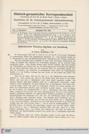 8: Spätrömische Rädchen-Sigillata aus Straßburg