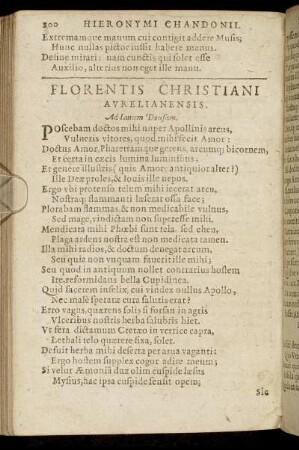 Florentis Christiani Aurelianensis.