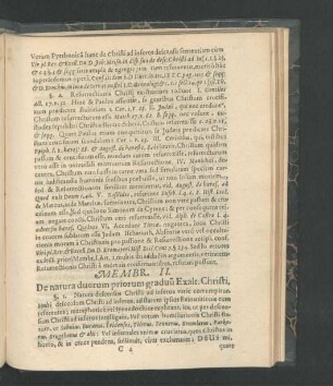 Membr. II. De natura duorum priorum graduu Exalt. Christi.
