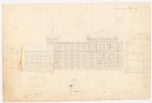 Lehrerseminar, Kyritz: Aufriss, 2 Schnitte, 6 Details