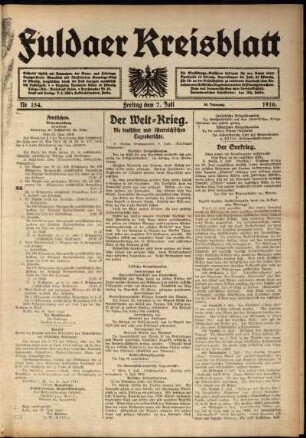 Ausgabe vom Freitag, den 07. Juli 1916.