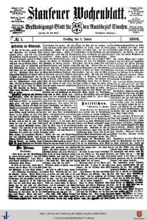 Nr. 1-13 (Januar 1888)