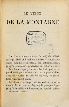 Le Vieux de la Montagne : Par Judith Gautier