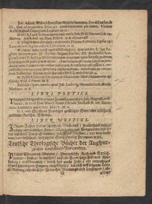 Teutsche Theologische Bücher der Augspurgischen Confessions-Verwandten.