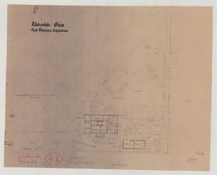 Zäckerick (Kreis Königsberg/Neumark): Hof Schulze. Lageplan mit Grundrissen