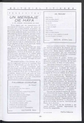 Un mensaje de Haya : Proscritos