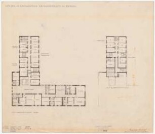 Jugoslawische Gesandtschaft, Berlin-Tiergarten: Grundriss 1.OG und 2.OG 1:200