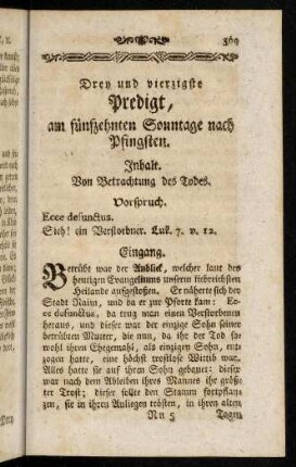 569-576, Inhalt; Vorspruch; Eingang; Einleitung; Erster Theil