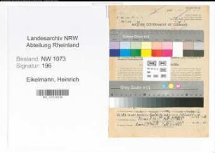 Entnazifizierung Heinrich Eikelmann , geb. 08.01.1892 (Stadtinspektor)
