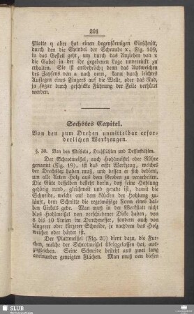Sechstes Capitel. Von den zum Drehen unmittelbar erforderlichen Werkzeugen