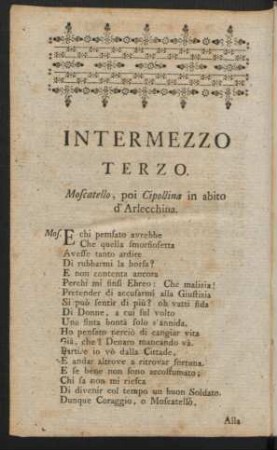 Intermezzo Terzo = Drittes Zwischenspiel