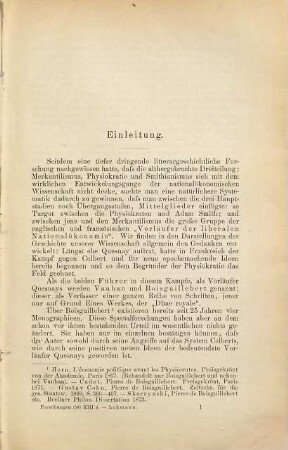 Vauban, seine Stellung in der Geschichte der Nationalökonomie und sein Reformplan