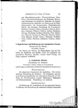 3. Repetitorium und Kolloquium der Anorganischen Chemie