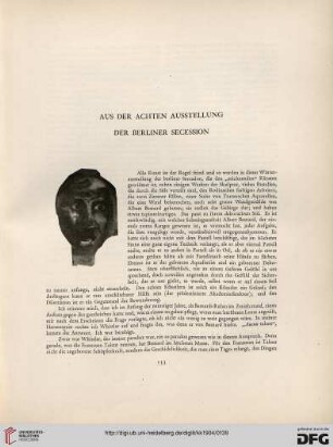 Aus der achten Ausstellung der Berliner Secession