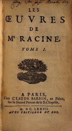 Oeuvres. 1. (1673)