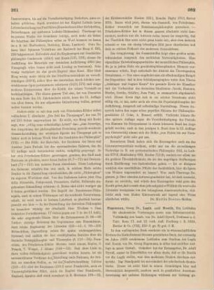 262-263 [Rezension] Hagemann, Georg, Logik und Noetik