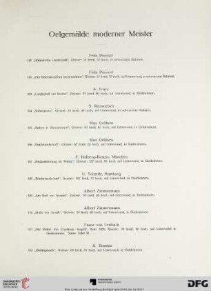 Oelgemälde moderner Meister (Nr. 101-120)