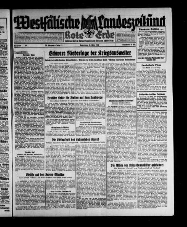 Titelseite einer Zeitung